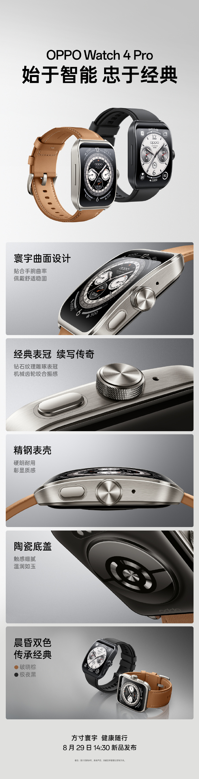 OPPO Watch4 Pro更多特性公布：安卓表皇登场