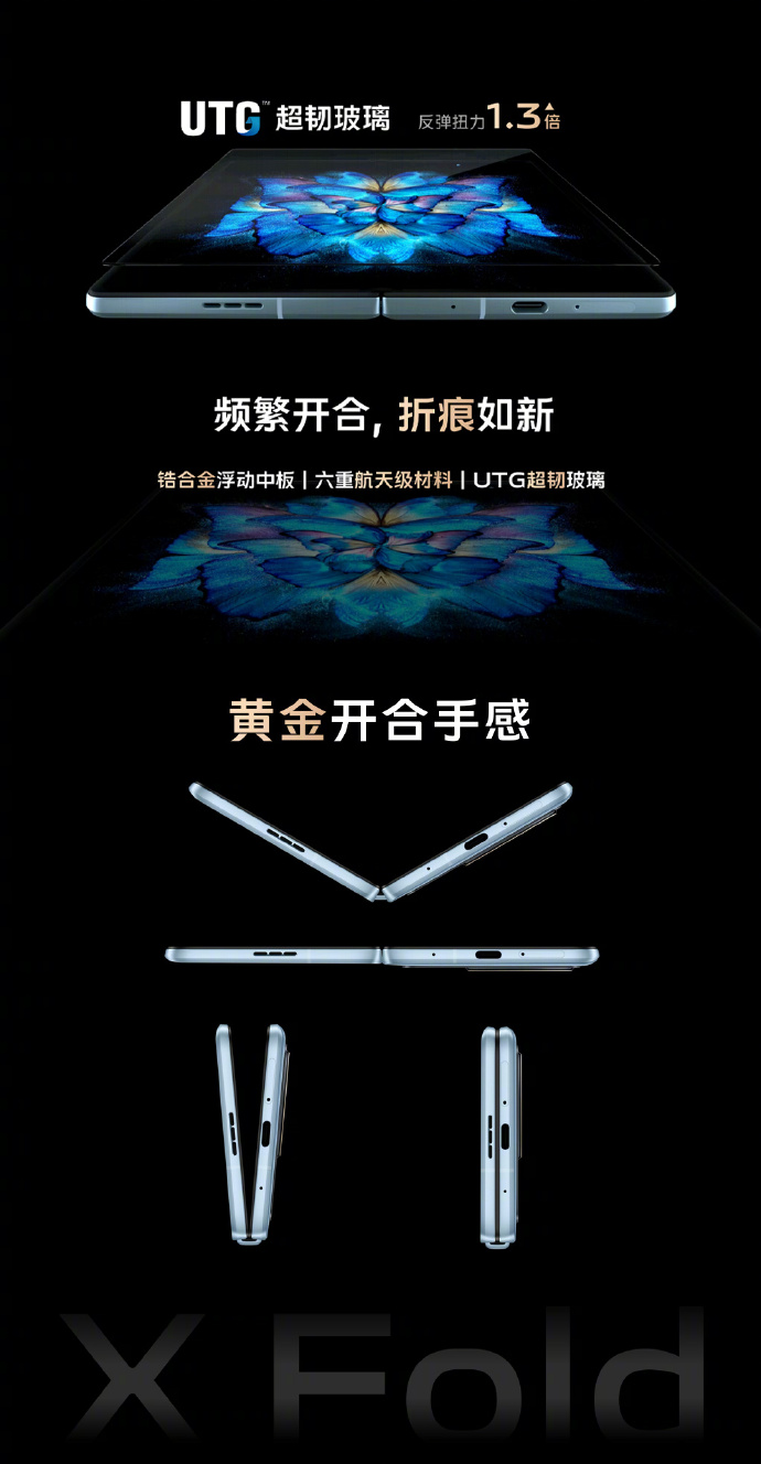 8999起售 vivo X Fold发布！内外皆120Hz E5高刷屏