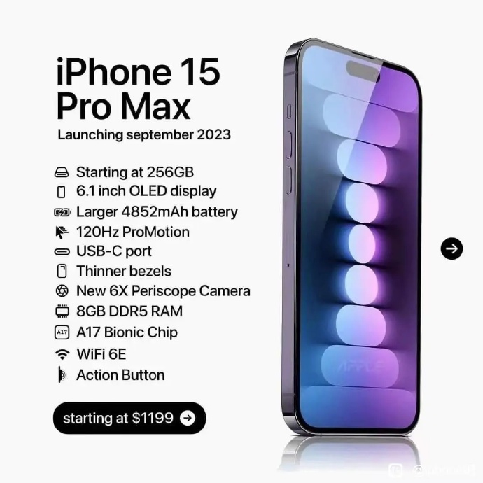 iPhone 15系列又有新爆料：钛合金+超窄边框加入