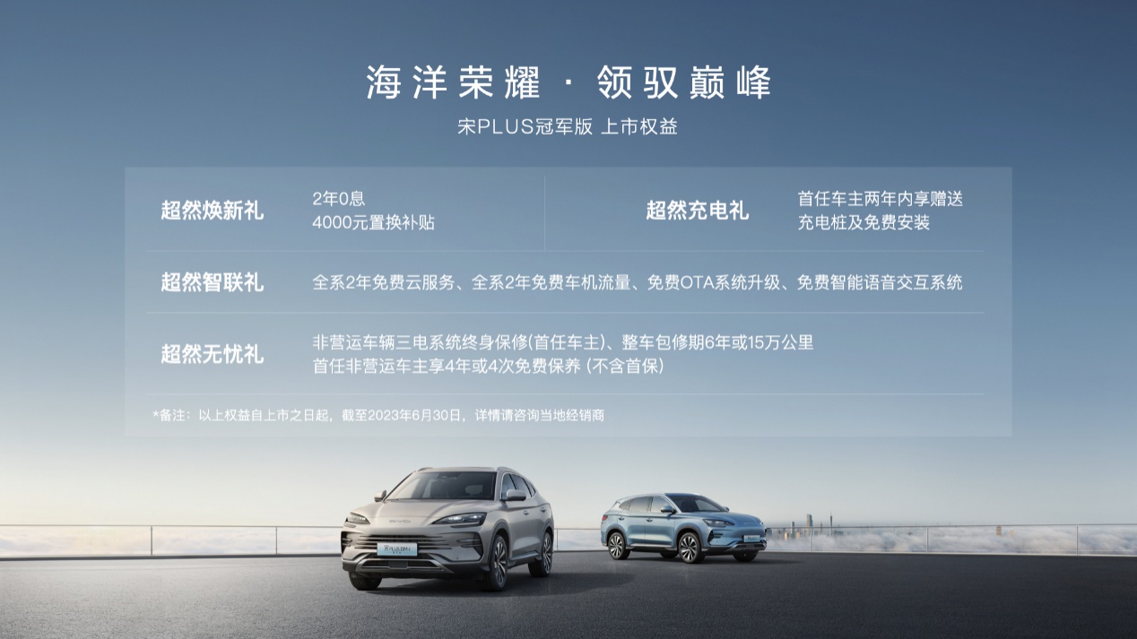 杀疯了！比亚迪宋PLUS冠军版家族上市 15.98万元起