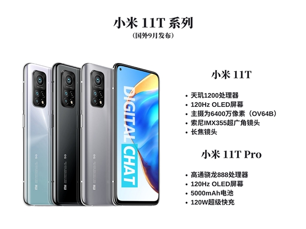 官宣：小米11T系列下月15日发布