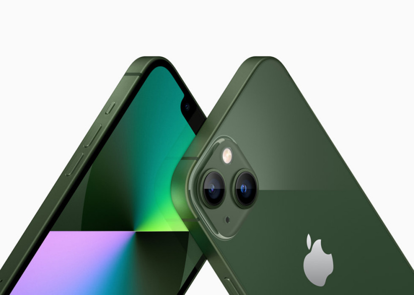 5199元起 iPhone 13新配色登场：苍岭绿/绿色