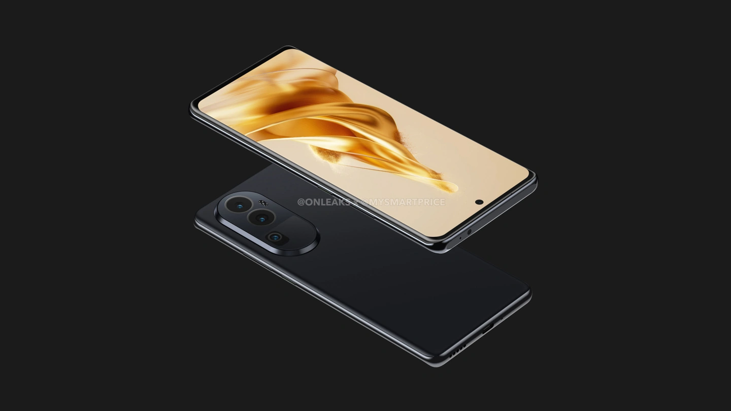 OPPO Reno 10 Pro渲染图曝光：居中打孔曲面屏 潜望式长焦