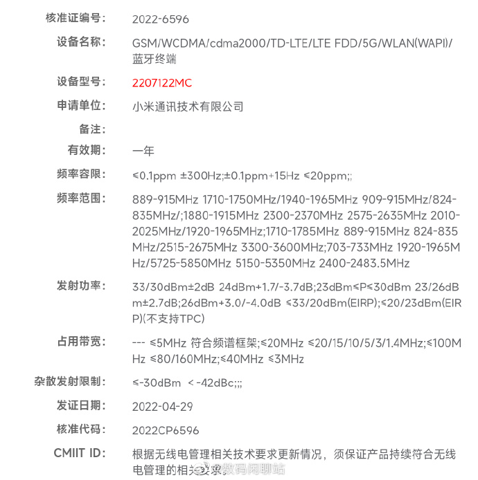 小米神秘新机入网 12Pro Max要来了？