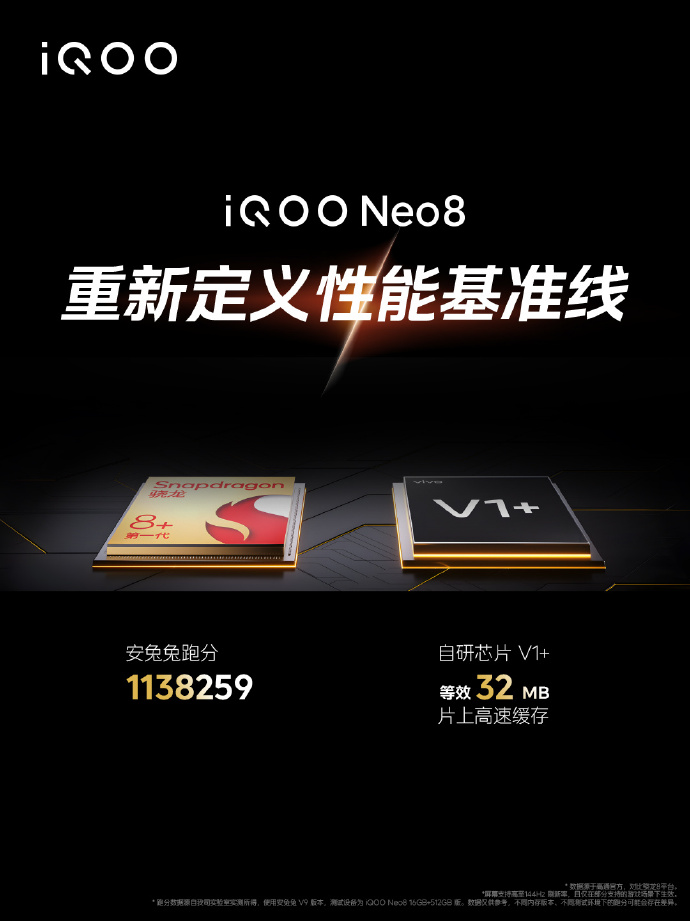 iQOO Neo8系列正式发布：天玑9200+全球首发 只要3099元