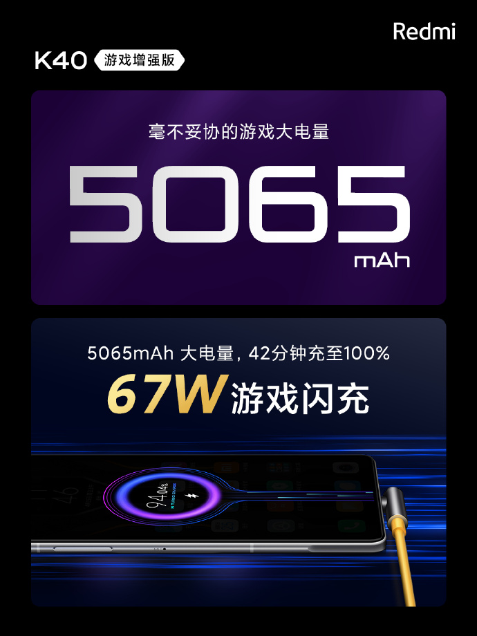 Redmi K40游戏增强版发布：1999元神价再现 67W快充火箭级散热