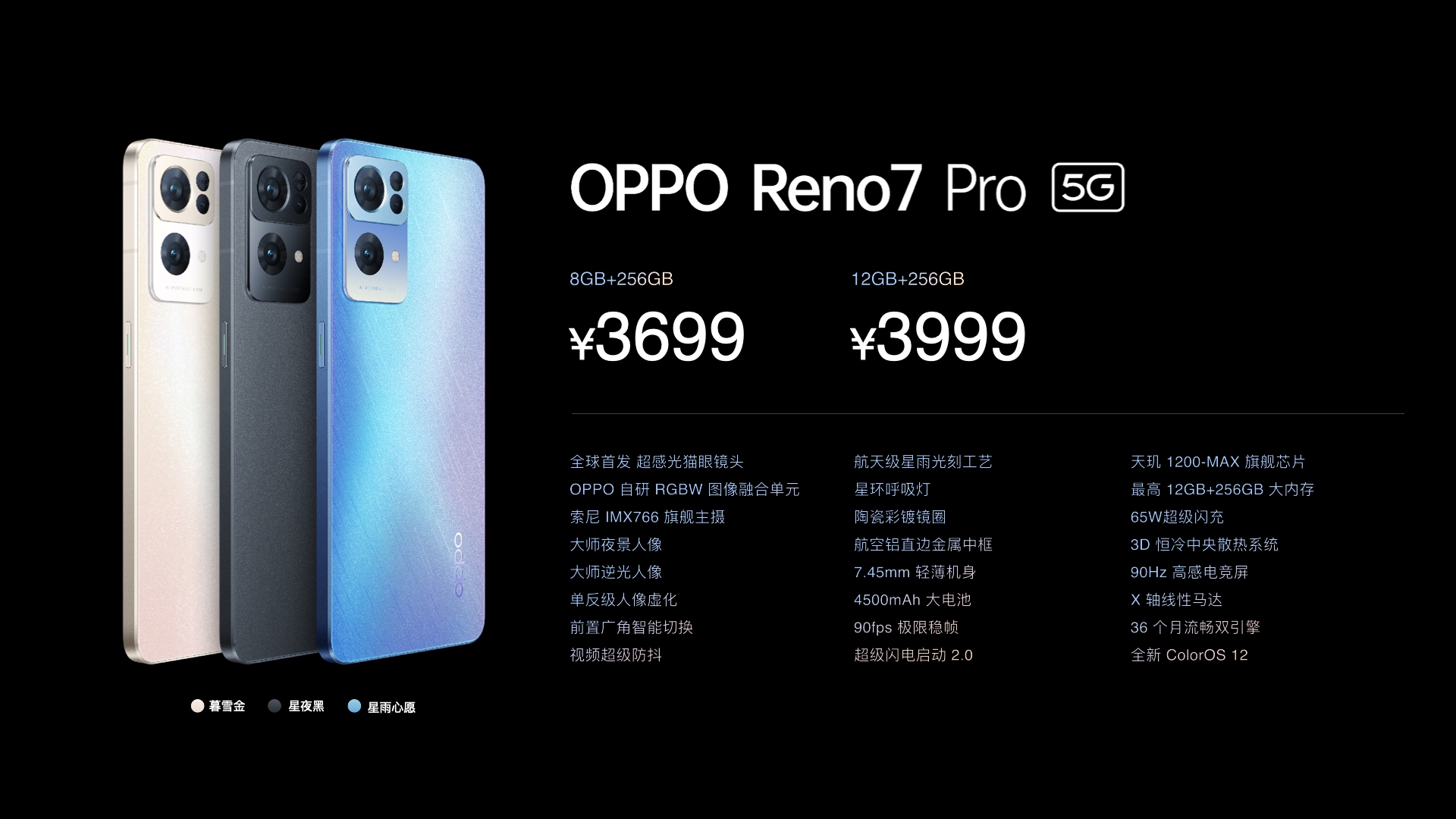2199元起 OPPO Reno7系列发布：全球首发IMX709