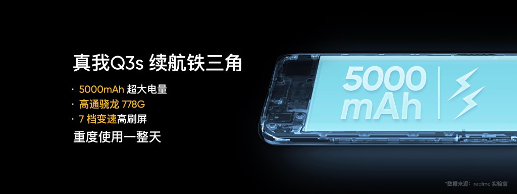 1499元起！realme Q3s发布：骁龙778G+144Hz高刷屏