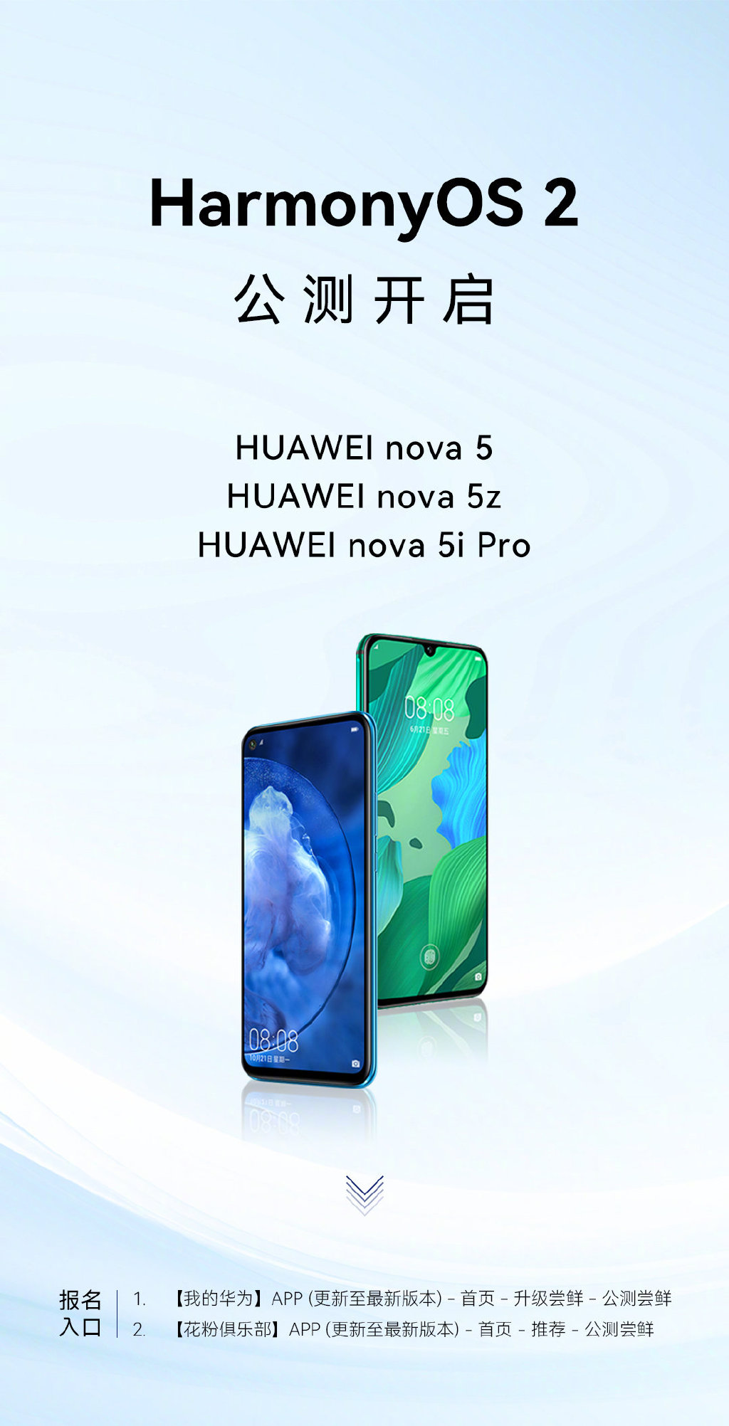 鸿蒙2.0新一轮公测开启：两年前老机型在列