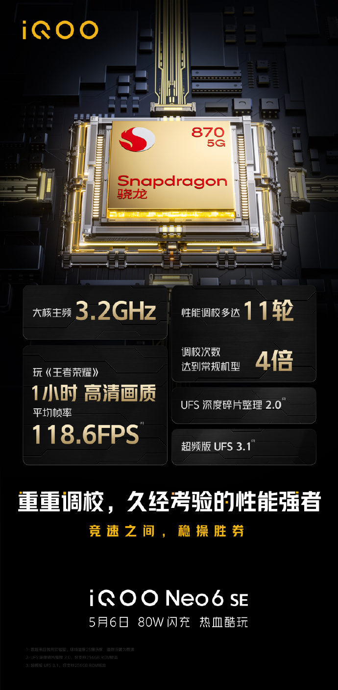 K40S再添劲敌：iQOO骁龙870新机将搭载80W快充