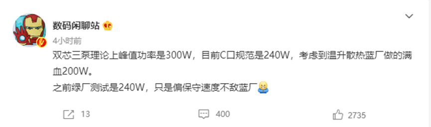 太卷了！OPPO测试240W快充 已达USB Type-C接口规范最高功率