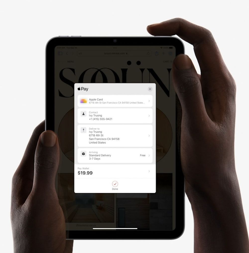 8.3英寸/支持5G 苹果发布新款iPad mini 售价3799元起