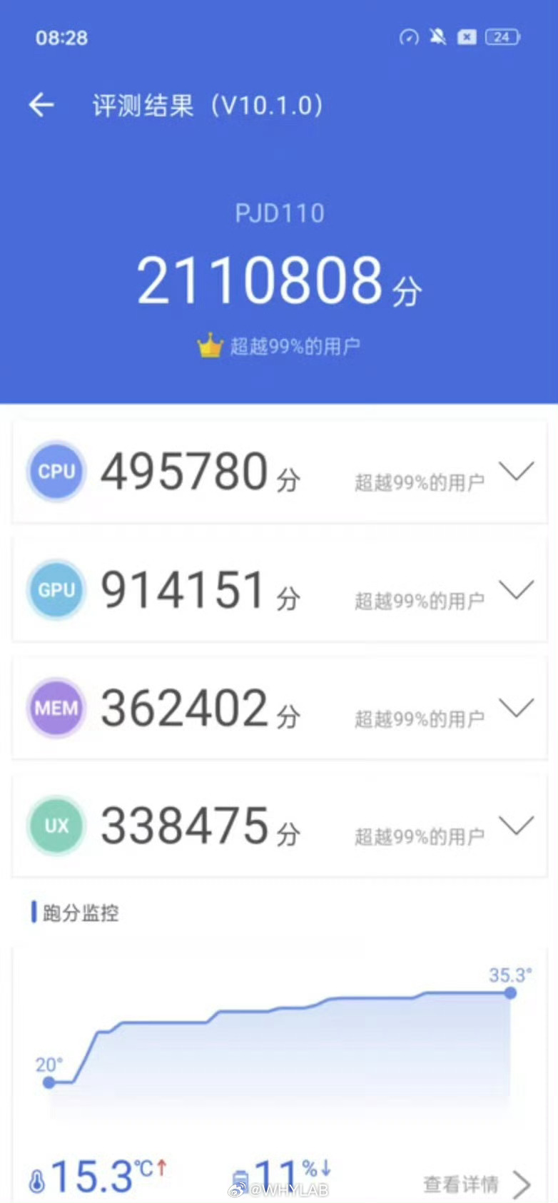 vivo X100 手机现身安兔兔跑分：首发天玑 9300，16GB + 1TB 存储