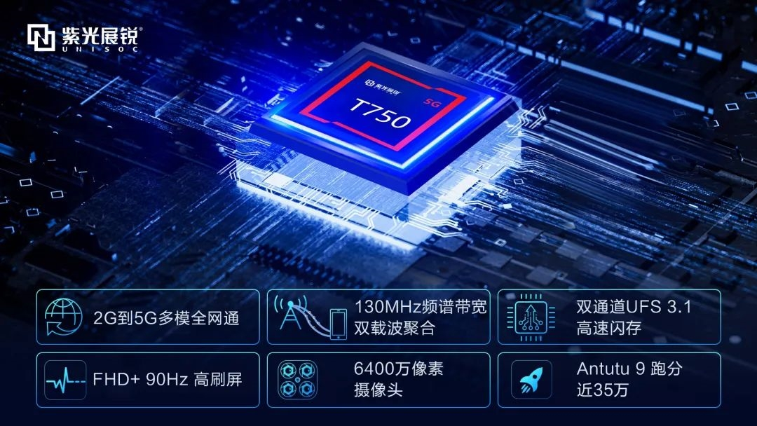 国产新芯 紫光展锐T750发布：6nm EUV打造 支持5G多模全网通