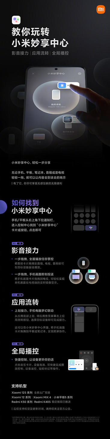 对标鸿蒙超级终端 小米妙享中心正式上线