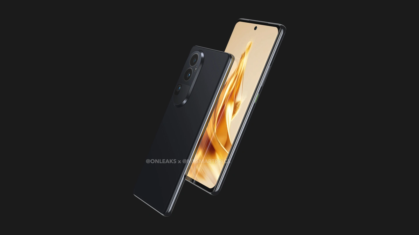 OPPO Reno 10 Pro渲染图曝光：居中打孔曲面屏 潜望式长焦
