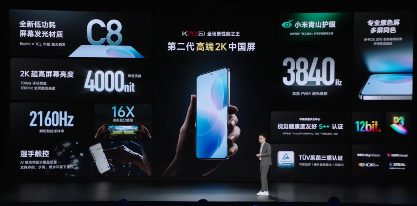 3299 元起，小米 Redmi K70 Pro 手机发布：骁龙 8 Gen 3，12GB 内存起步