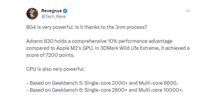 爆料称 骁龙8 Gen4将配备Adreno 830：GPU比苹果M2更强