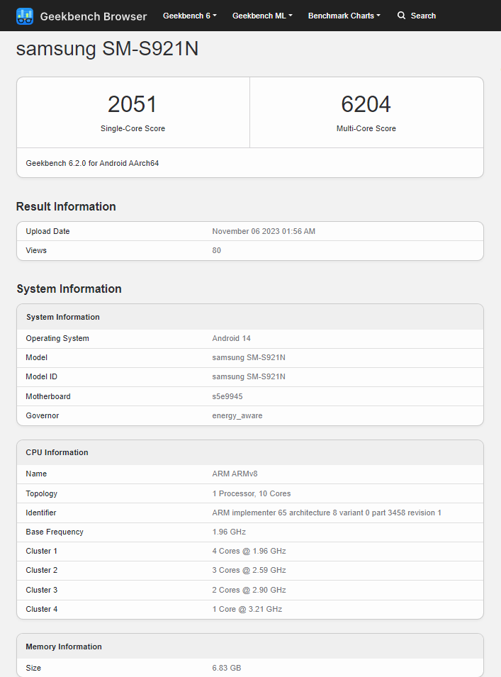 三星 Galaxy S24 / Ultra 韩国版手机现身 Geekbench，分别搭载 Exynos 2400 和骁龙 8 Gen 3