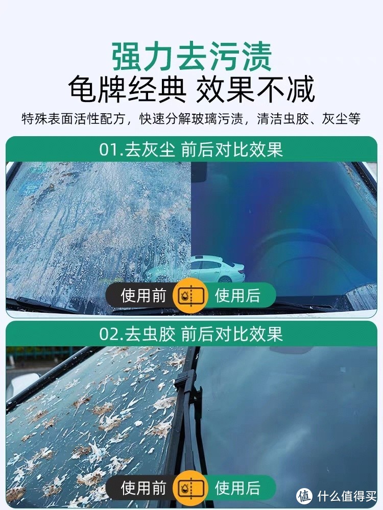 美国龟牌玻璃水，让你的车窗晶莹透亮!