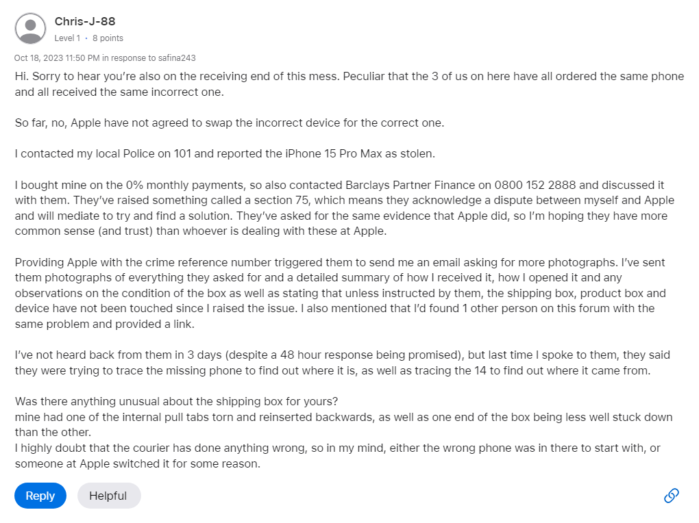 英国 iPhone 用户诉苦：官网订购，15 变 14 / SE 且不支持退款