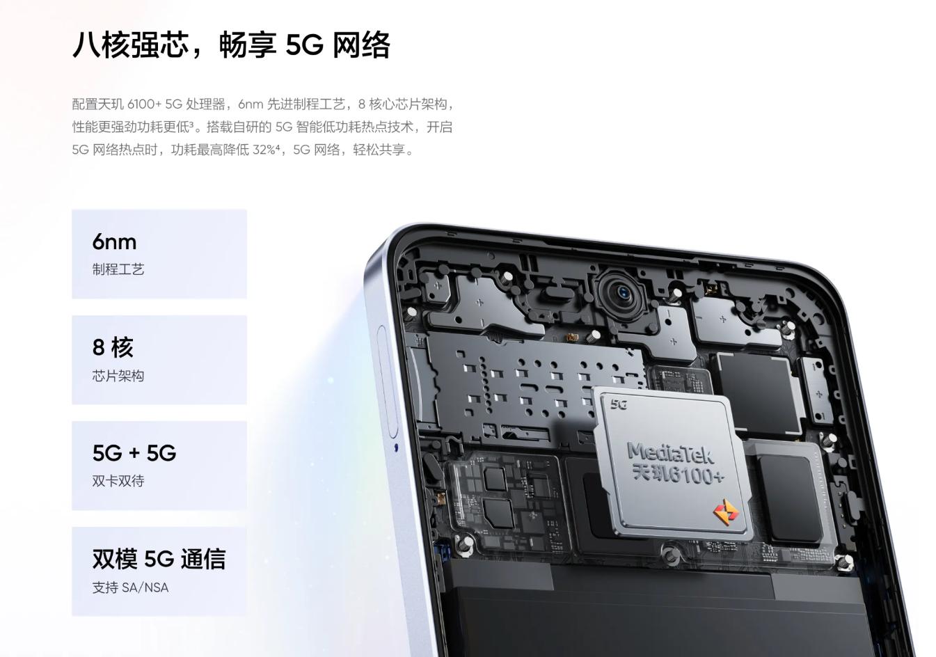 realme真我V50系列上架：天玑6100+ 1199元起！