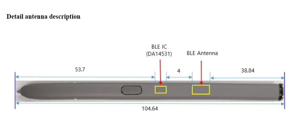 长 104.64 毫米，三星 Galaxy S24 Ultra 手机 S Pen 手写笔通过 FCC 认证