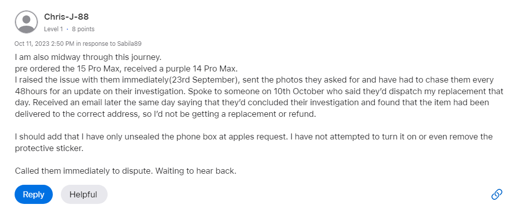 英国 iPhone 用户诉苦：官网订购，15 变 14 / SE 且不支持退款