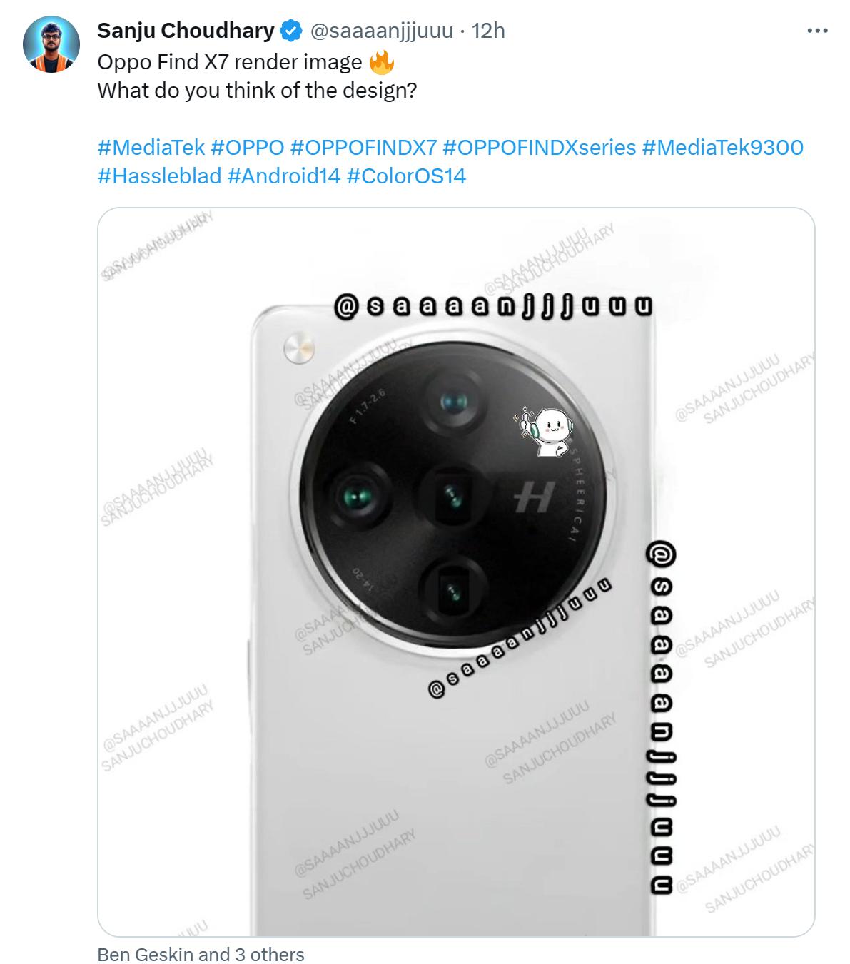 OPPO Find X7系列爆料：圆形摄像模组 四摄双潜望镜 新增三段式按键