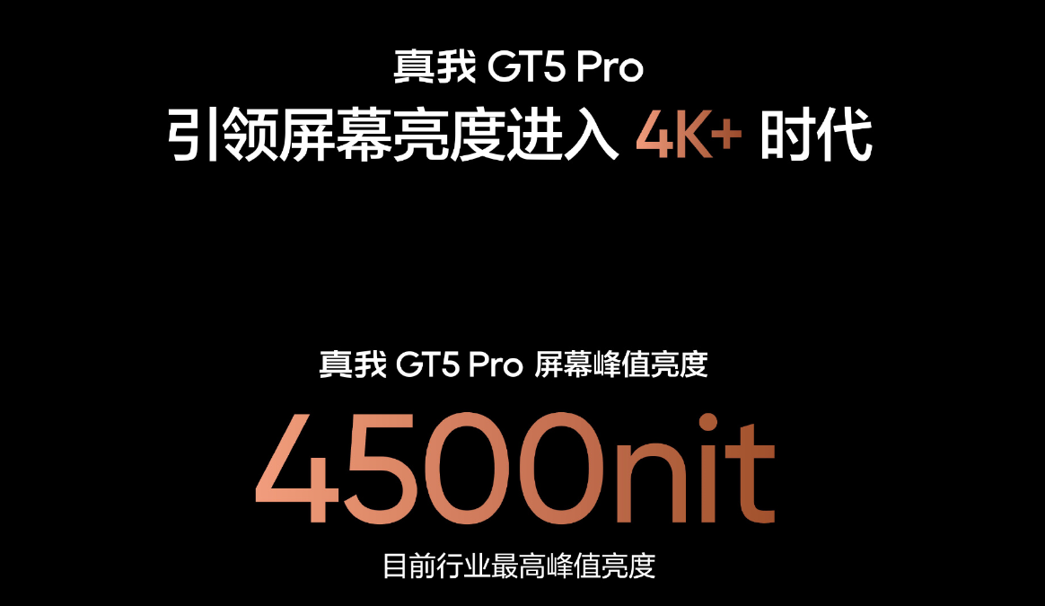 realme 真我 GT5 Pro 手机首发“无双屏”：峰值亮度达 4500 尼特，手动亮度至高 1000 尼特