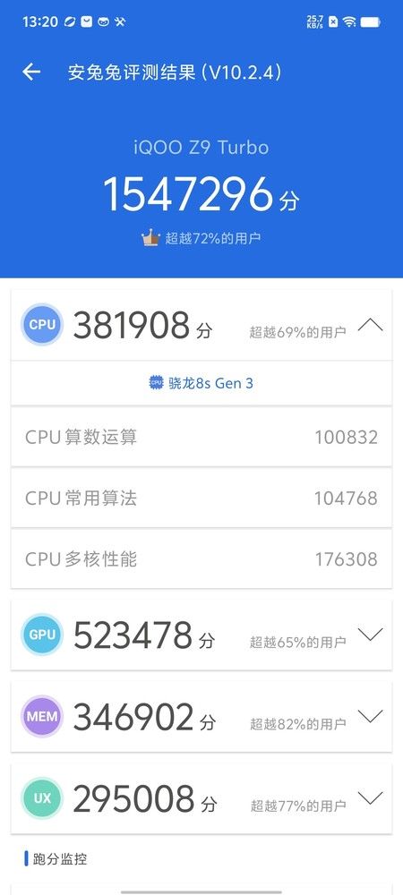 AIoT领军者，第三代骁龙8s的中级性能过渡之作 - IQOO Z9 Turbo