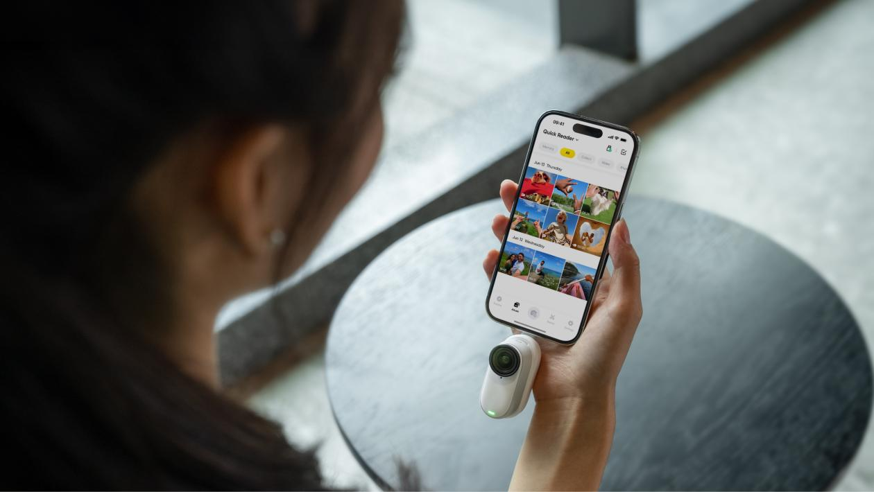 影石发布了一款新的运动相机Go3s: 4K画质，拇指大小。