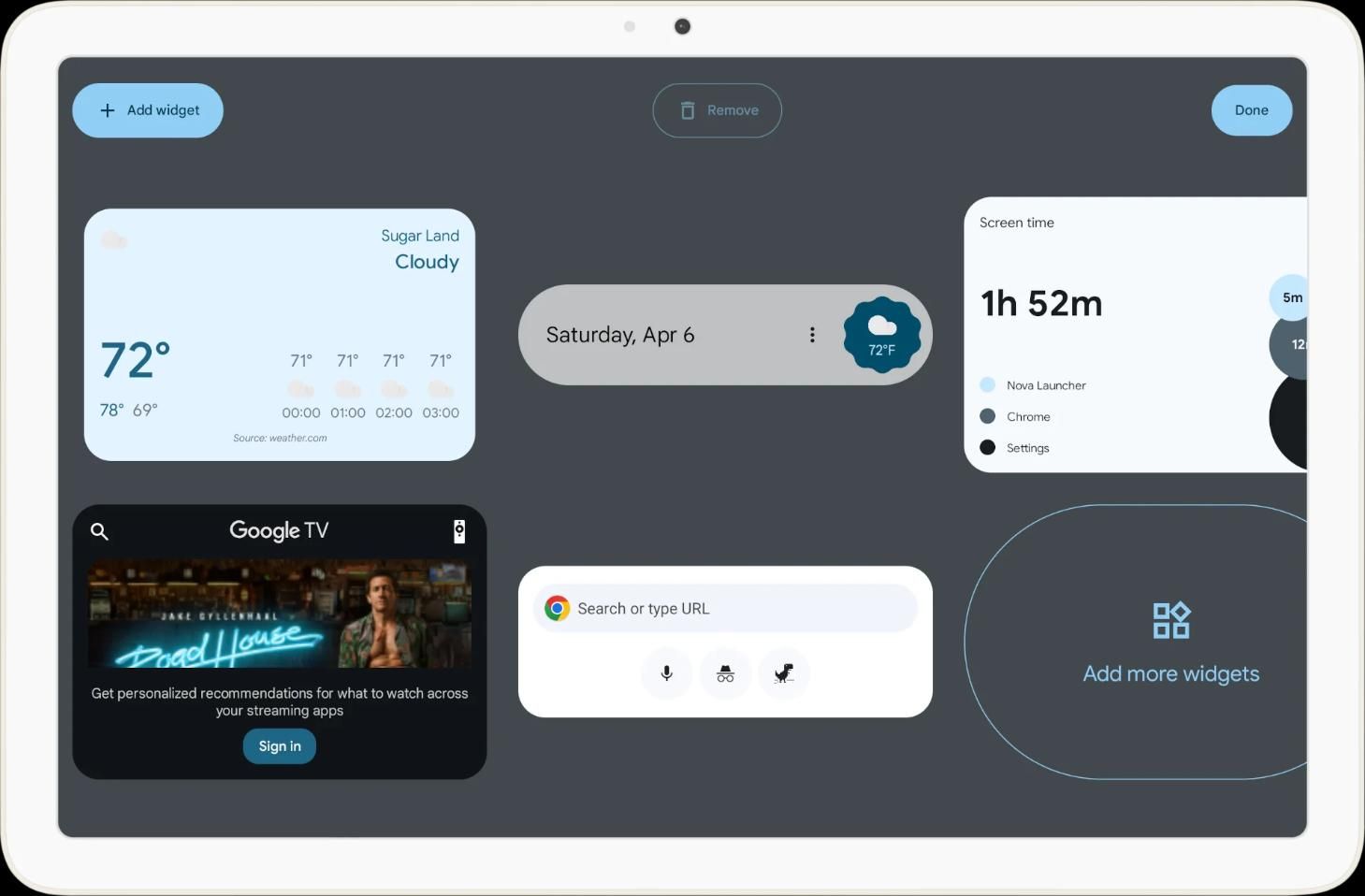 Android 15平板电脑锁定屏幕新增小工具功能