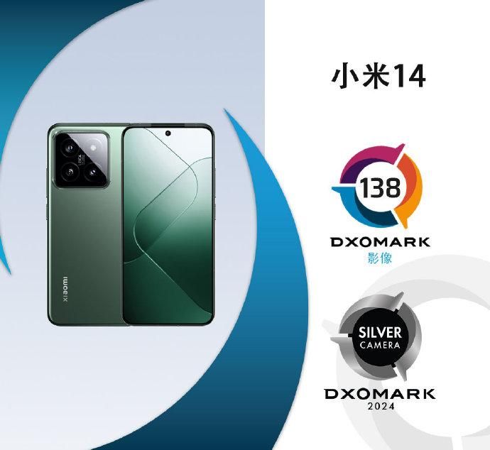 DXO公布小米14，成绩第28名