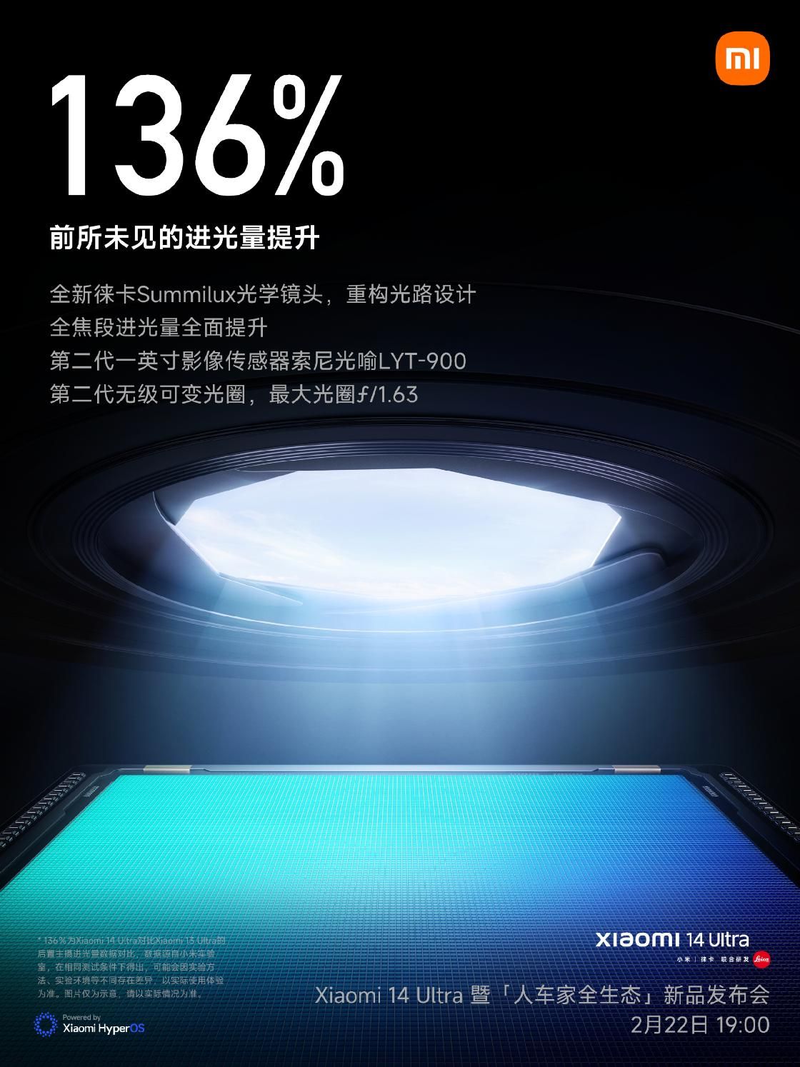小米14 Ultra样张曝光，配备索尼第二代一寸主摄像头和第二代无极光圈