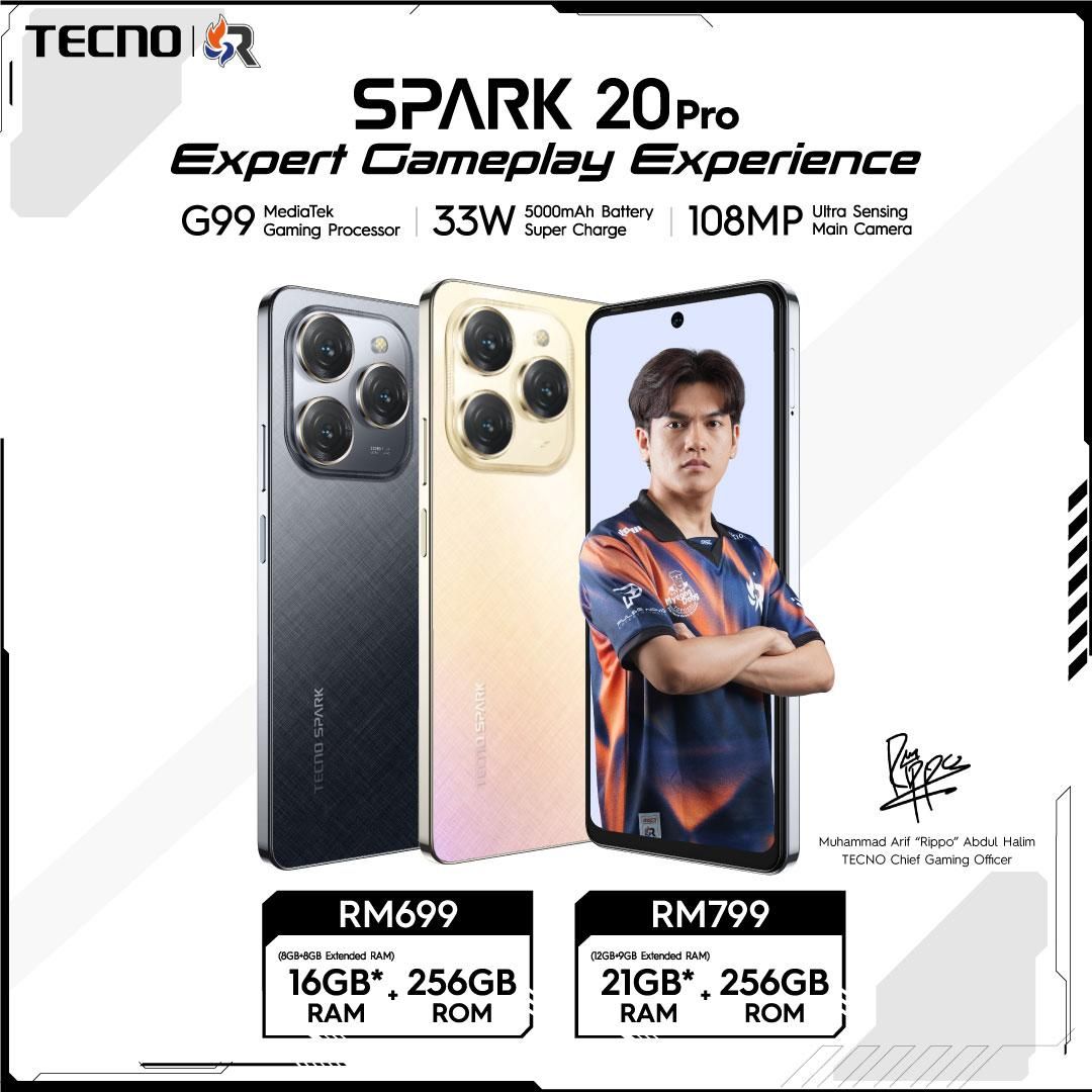 TECNO Spark 20 Pro发布， Helio G99处理器,108MP 主摄像头，33W 快充
