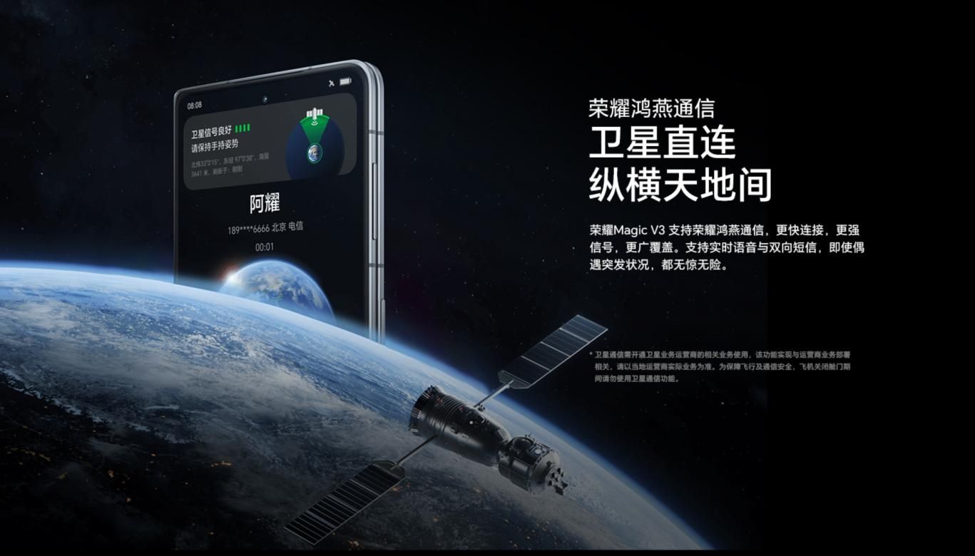 荣耀Magic V3实装，支持双星通信的官方售价曝光