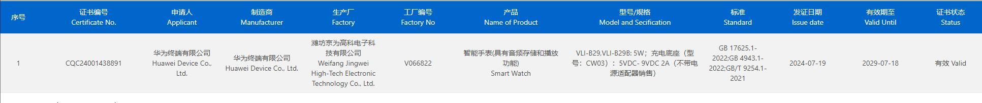 华为新款智能手表发布，品质保证！