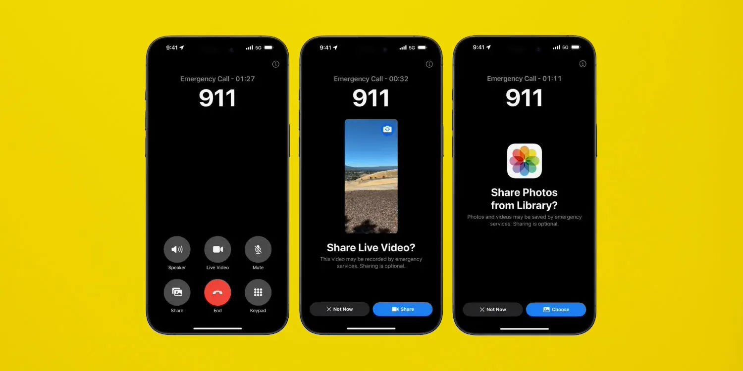 苹果iOS 18支持紧急呼叫视频通话，秋季在美国发布